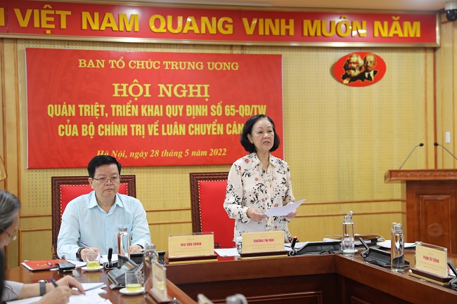 Trưởng Ban Tổ chức Trung ương: Cán bộ không nên nghĩ cứ đi luân chuyển về sẽ giữ vị trí cao hơn - Ảnh 1.