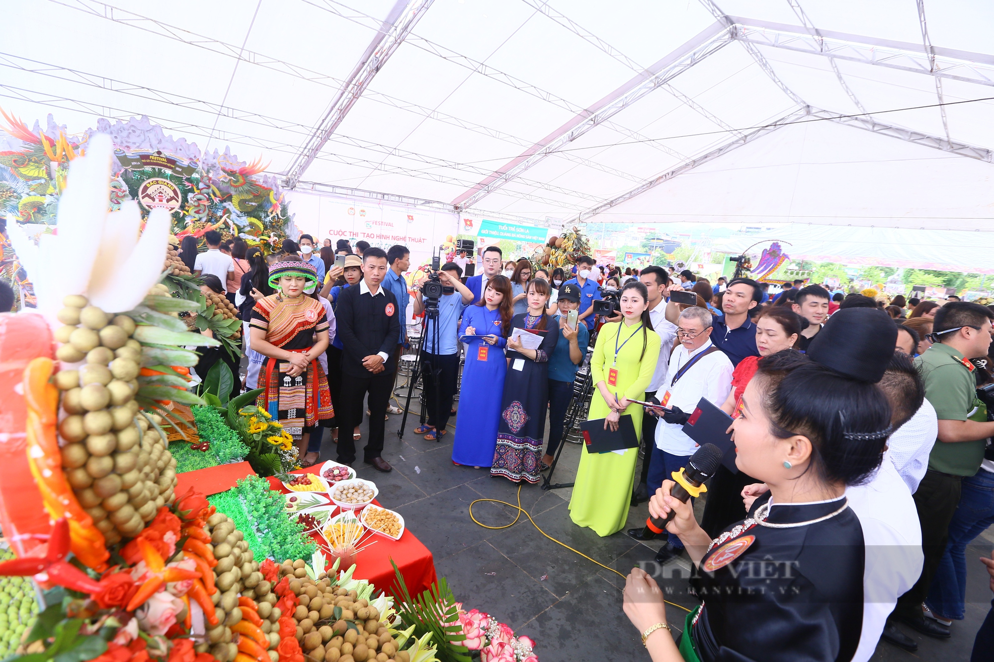 Sơn La: Ấn tượng cuộc thi “Tạo hình nghệ thuật từ hoa và trái cây” - Ảnh 3.