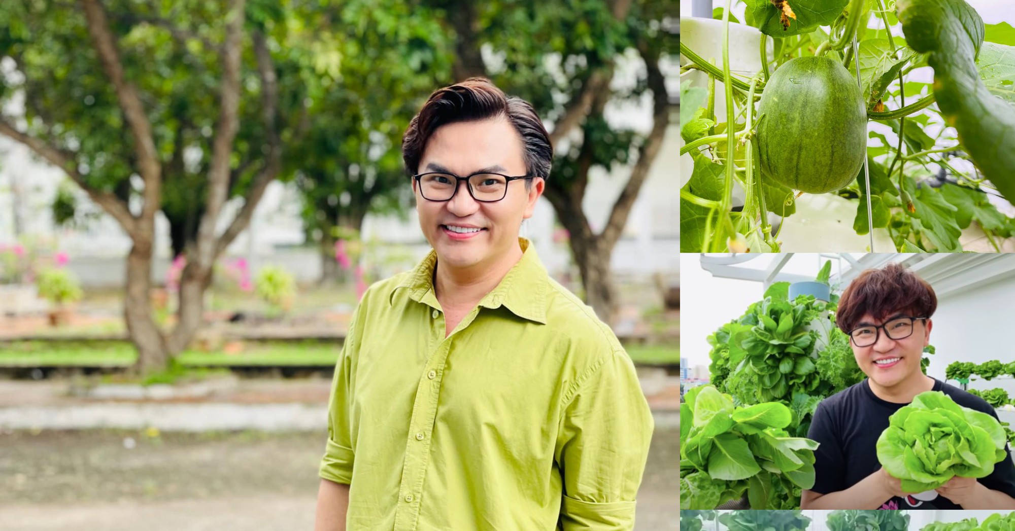 MC Dai Nghia’s beautiful house is “stunned” by the green vegetable garden on the terrace