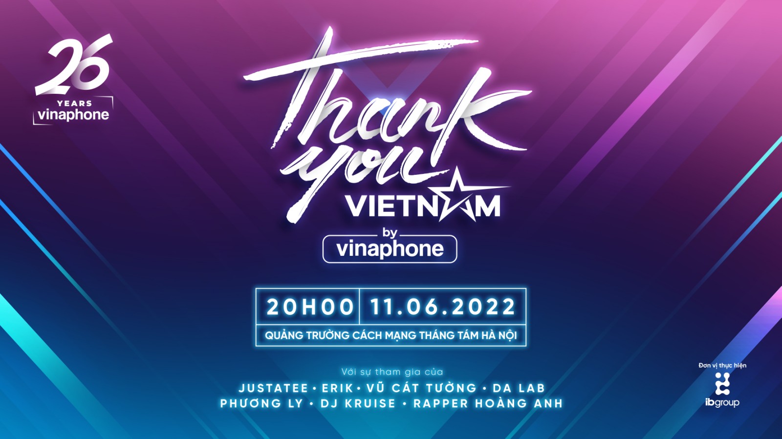 VinaPhone tái xuất với đại nhạc hội “Thank you, Vietnam”, quy tụ dàn sao “khủng” - Ảnh 2.