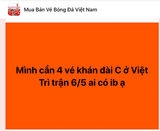 “Chợ đen” cháy vé trận U23 Việt Nam với U23 Indonesia - Ảnh 1.