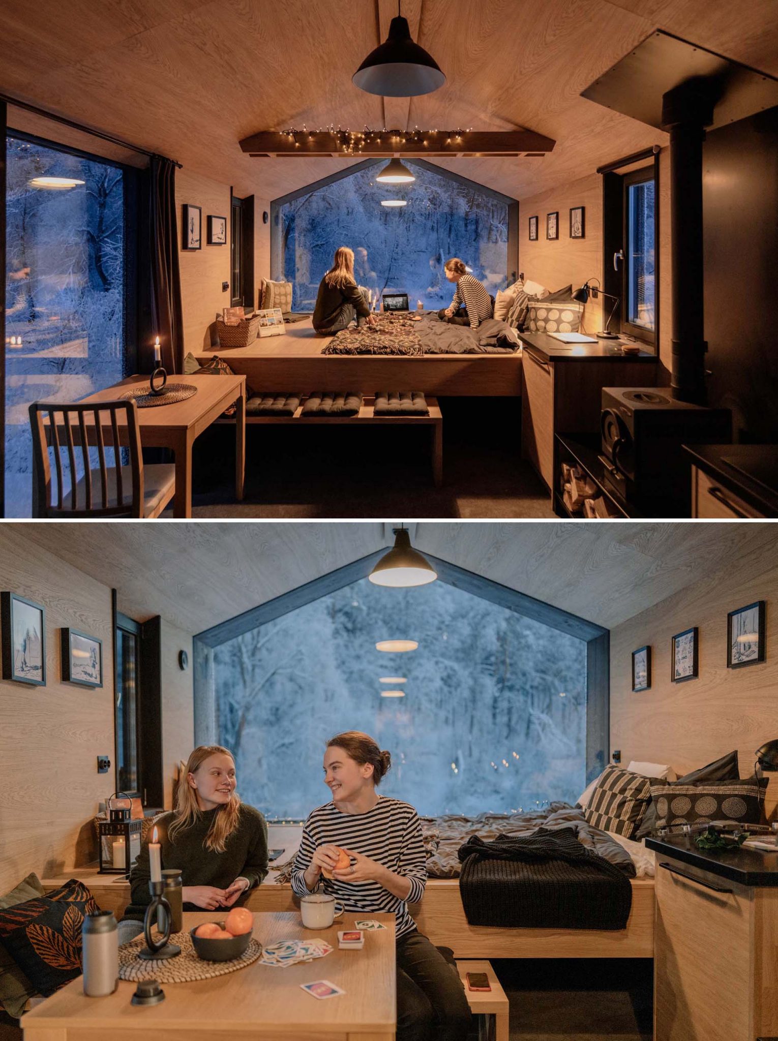 Nhà đẹp: Thú vị chiếc cabin có nội thất gỗ sồi ấm áp giúp chống lại thời tiết giá rét, khắc nghiệt - Ảnh 5.