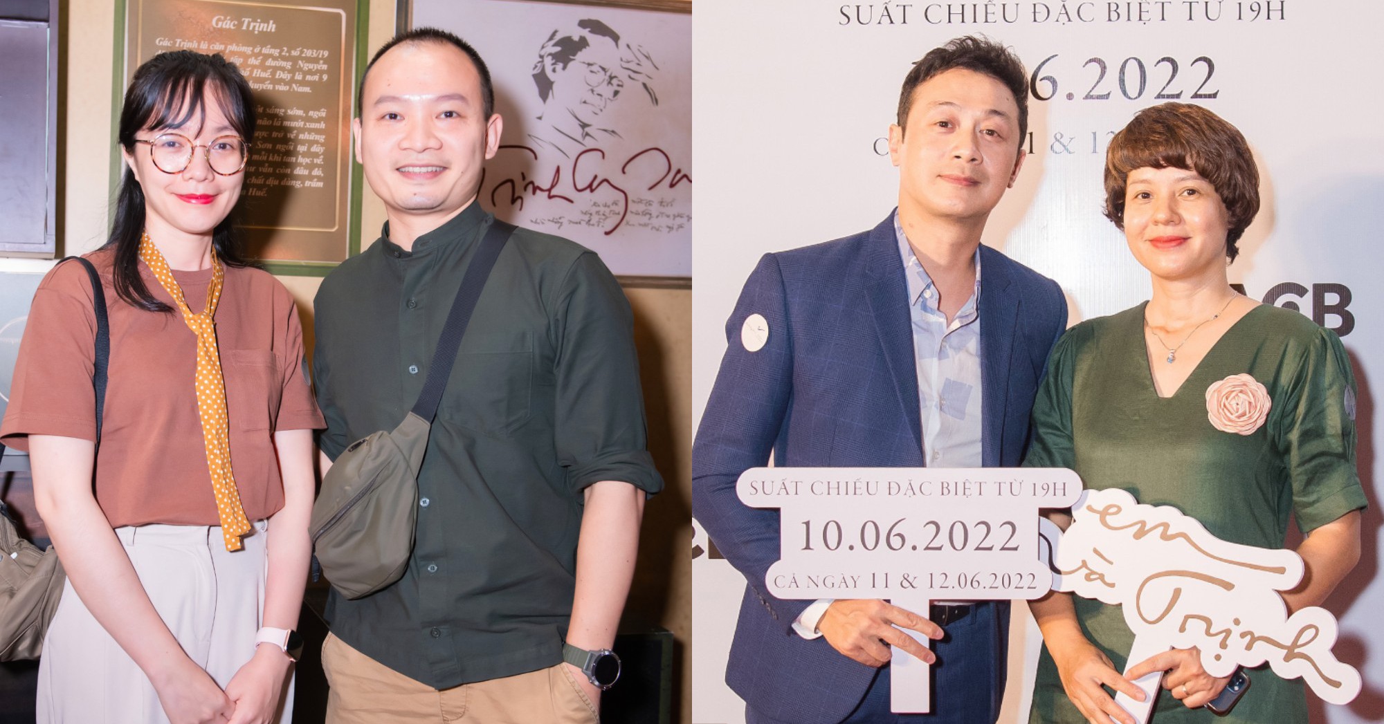 Director Lai Bac Hai Dang and his wife rarely reunited with Diem Quynh and Anh Tuan