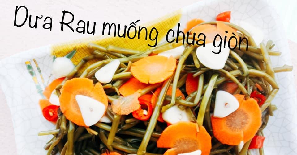 Mẹo nhỏ làm dưa rau muống chua ngọt giòn vàng bắt mắt