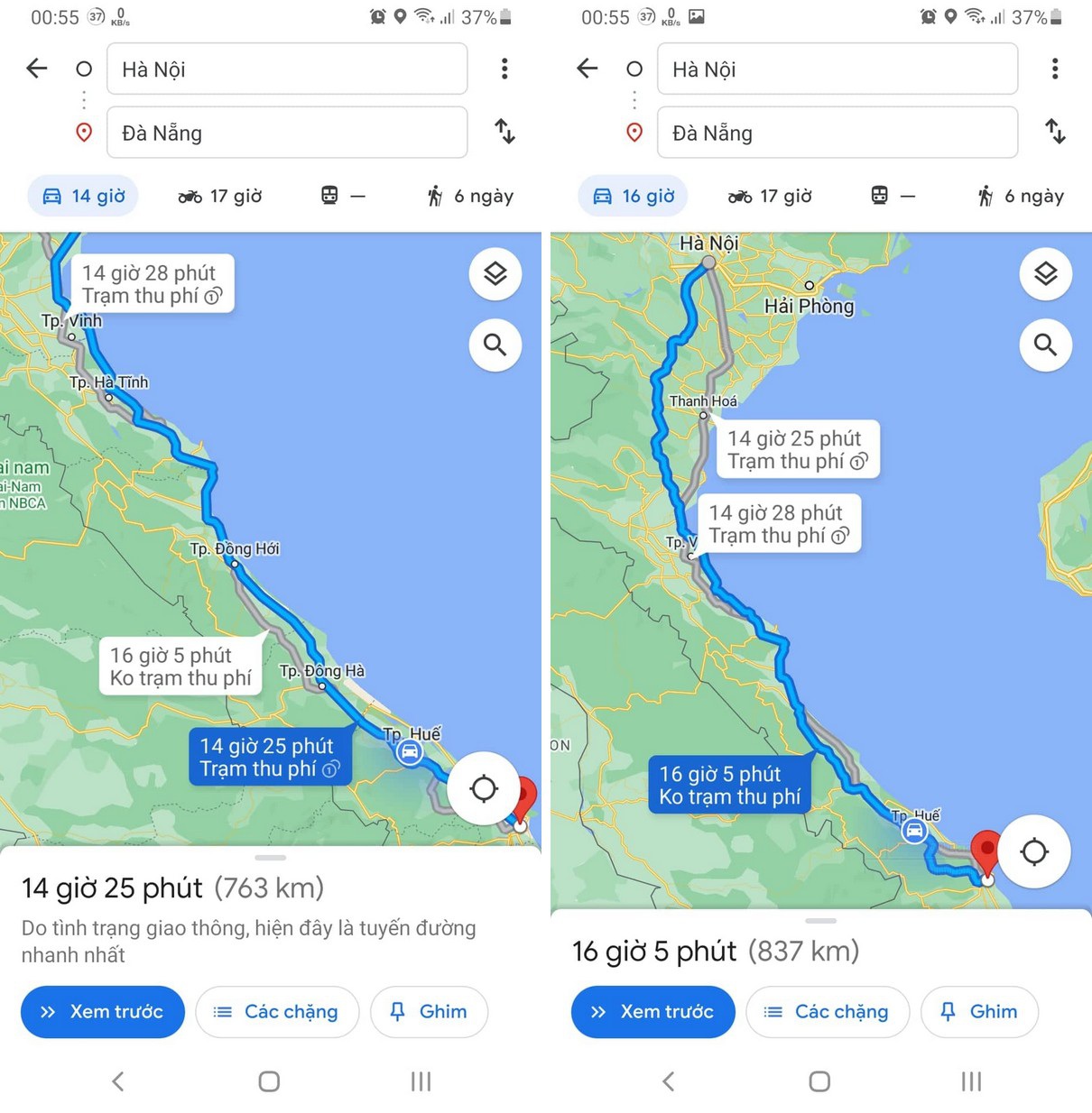 Ứng dụng Google Maps bổ sung tính năng chỉ đường để tránh trạm thu phí - Ảnh 2.