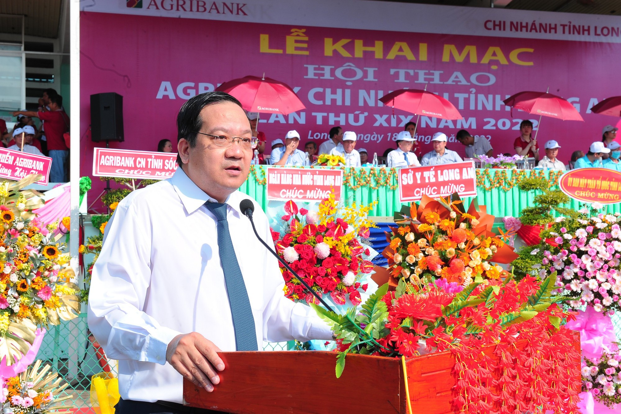 Khai mạc Hội thao Agribank chi nhánh tỉnh Long An lần thứ XIX năm 2022 - Ảnh 4.