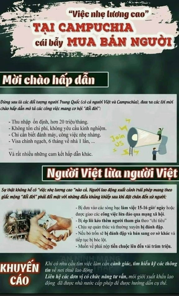 Công an TP.HCM cảnh báo người dân không nhẹ dạ với lời mời chào &quot;việc nhẹ, lương cao&quot; - Ảnh 3.