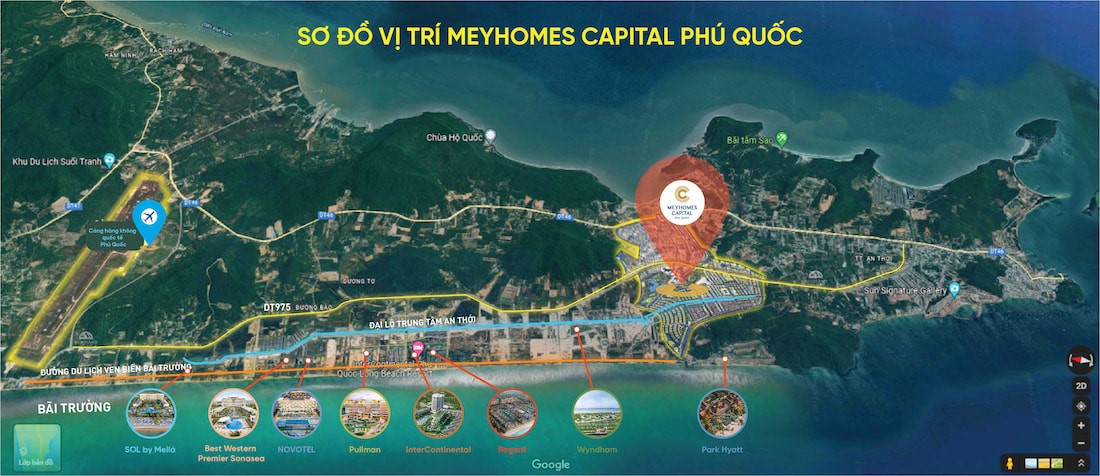 Meyhomes Capital Crystal City quy tụ 3 đại lộ quan trọng bậc nhất đảo Ngọc