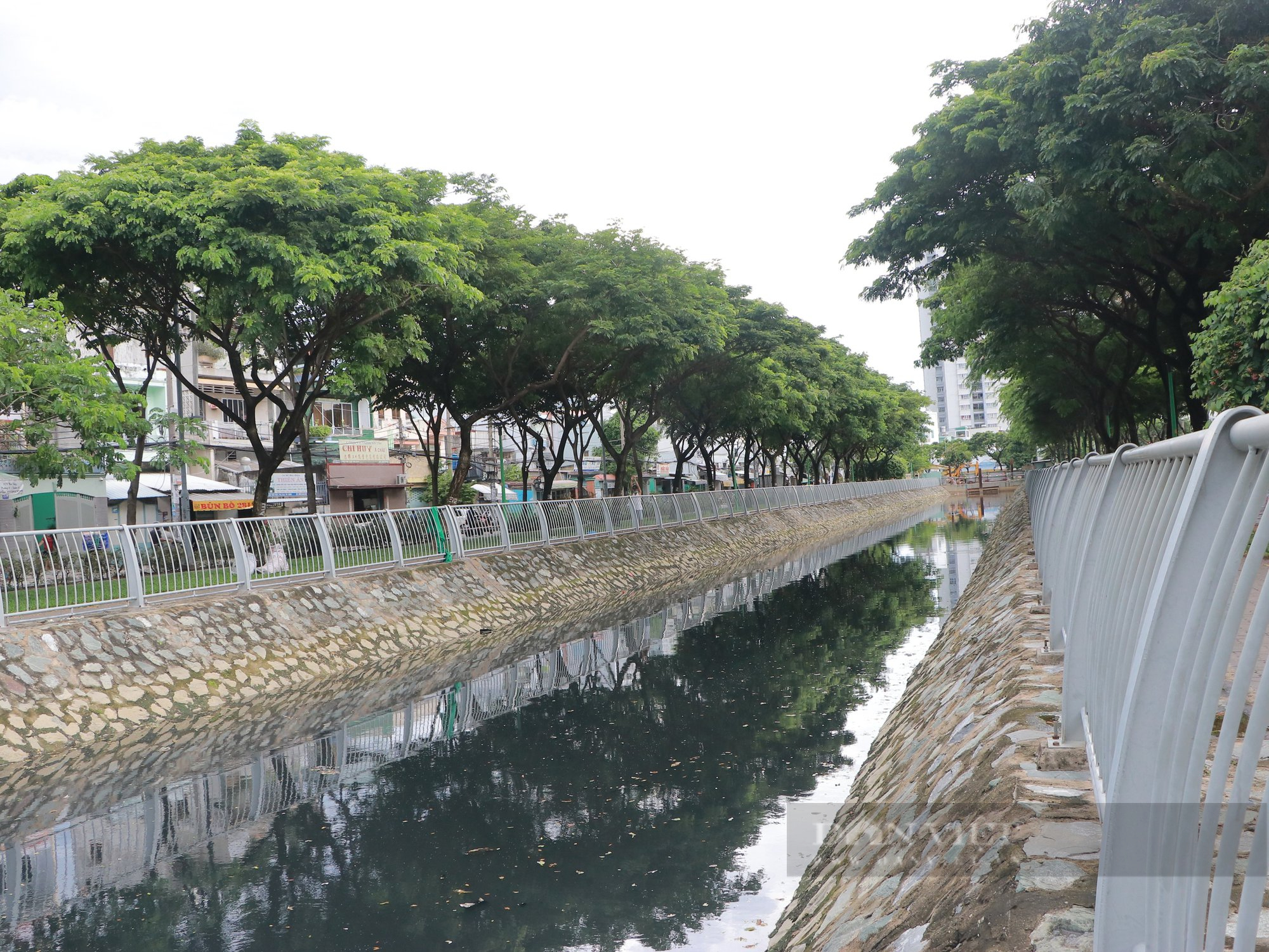 TP.HCM: Kênh Hàng Bàng đang trong giai đoạn phục hồi, dòng nước đen ngòm, tồn đọng nhiều rác thải sinh hoạt - Ảnh 1.