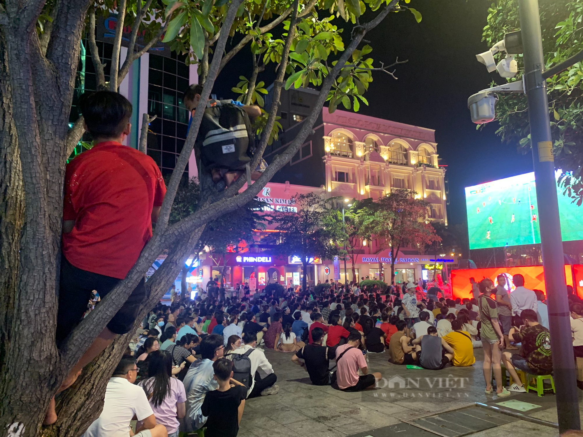 Người hâm mộ leo ngọn cây cổ vũ U23 Việt Nam đánh bại Malaysia - Ảnh 5.