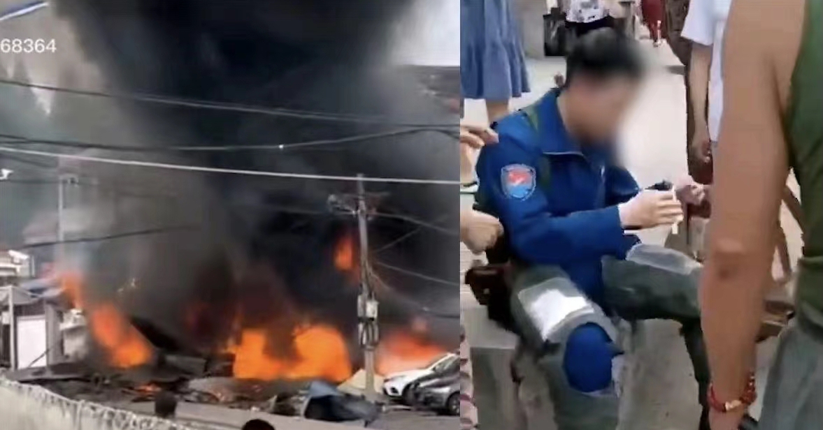 Chinese fighter jet crashed into a house, injuring 3 people, the pilot got out safely