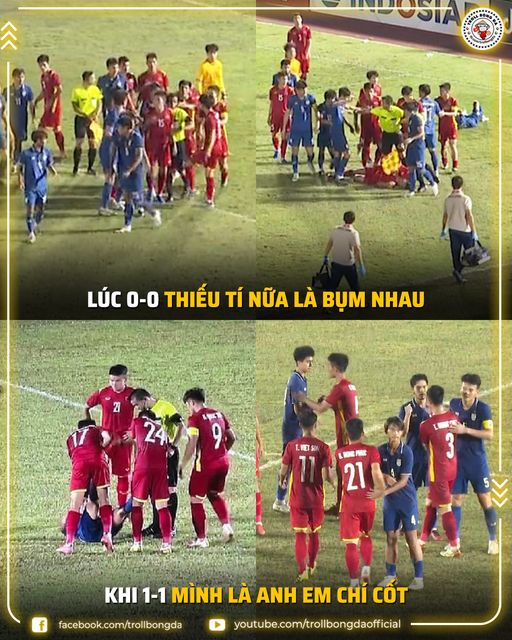 ẢNH CHẾ: U19 Việt Nam - U19 Thái Lan từ thù thành bạn, U19 Indonesia khóc ròng - Ảnh 3.