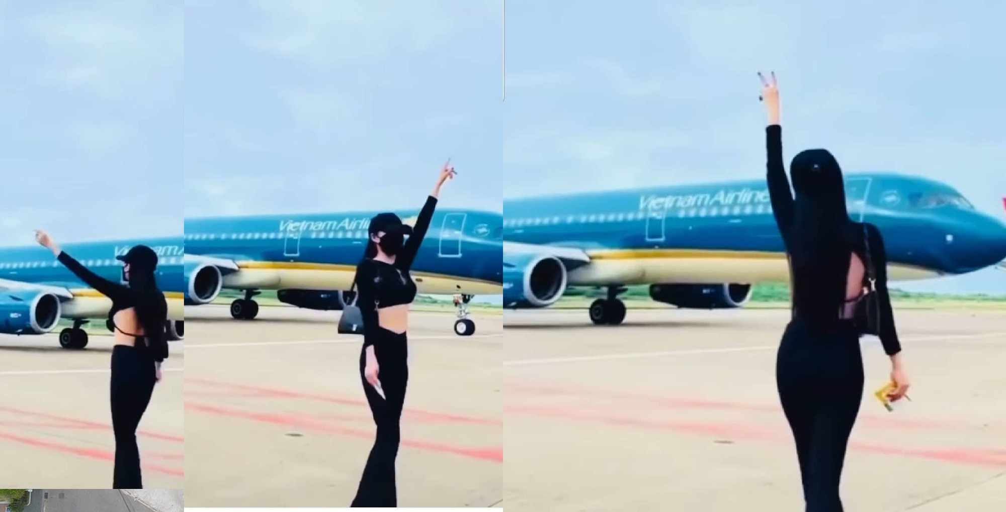 Cô gái nhảy múa quay Tiktok trước máy bay Vietnam Airlines bị cấm bay - Ảnh 1.