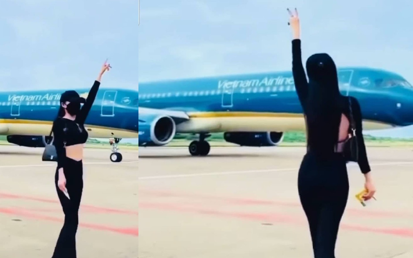 Cô gái nhảy múa quay Tiktok trước máy bay, xác minh danh tính xem xét xử phạt 