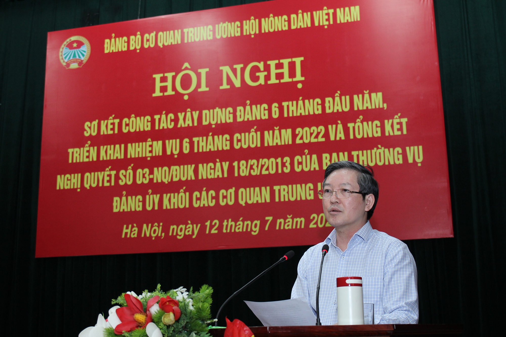 Đảng bộ cơ quan Trung ương Hội Nông dân Việt Nam sơ kết công tác Đảng 6 tháng đầu năm 2022 - Ảnh 1.