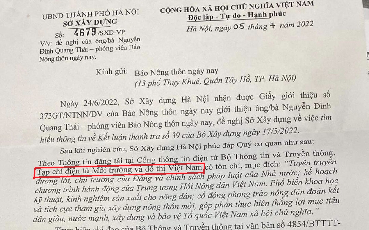 Vụ Sở Xây dựng Hà Nội thông tin sai sự thật: Làm văn bản cẩu thả, né báo chí, tránh trách nhiệm