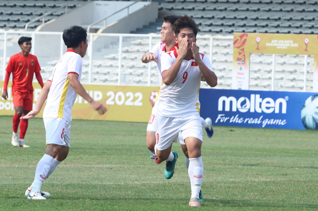 Quốc Việt giành giải Vua phá lưới giải U19 Đông Nam Á 2022 - Ảnh 1.