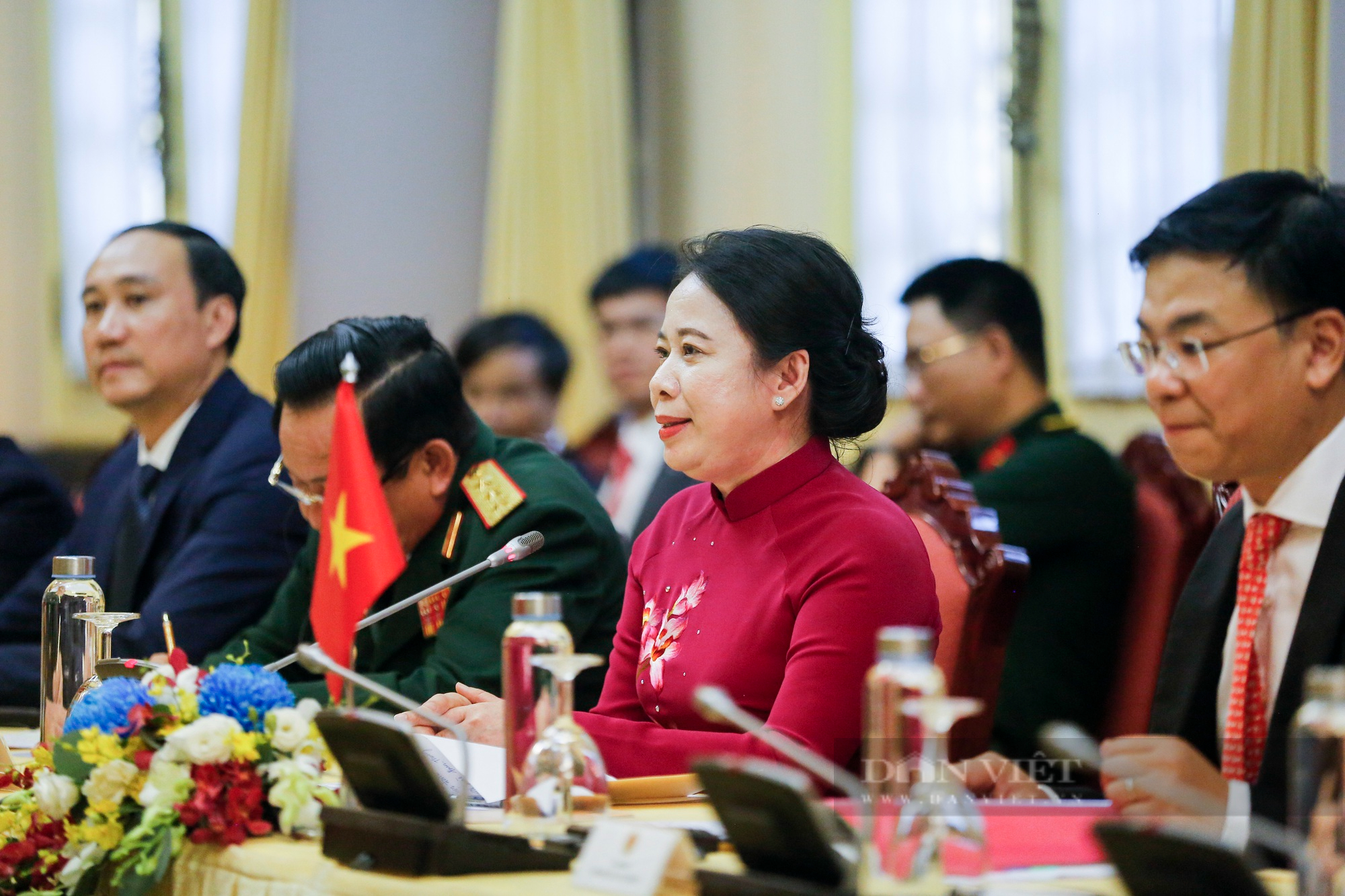 Phó Chủ tịch nước Võ Thị Ánh Xuân đón tiếp và hội đàm với Phó Chủ tịch nước Lào Bounthong Chitmany - Ảnh 5.