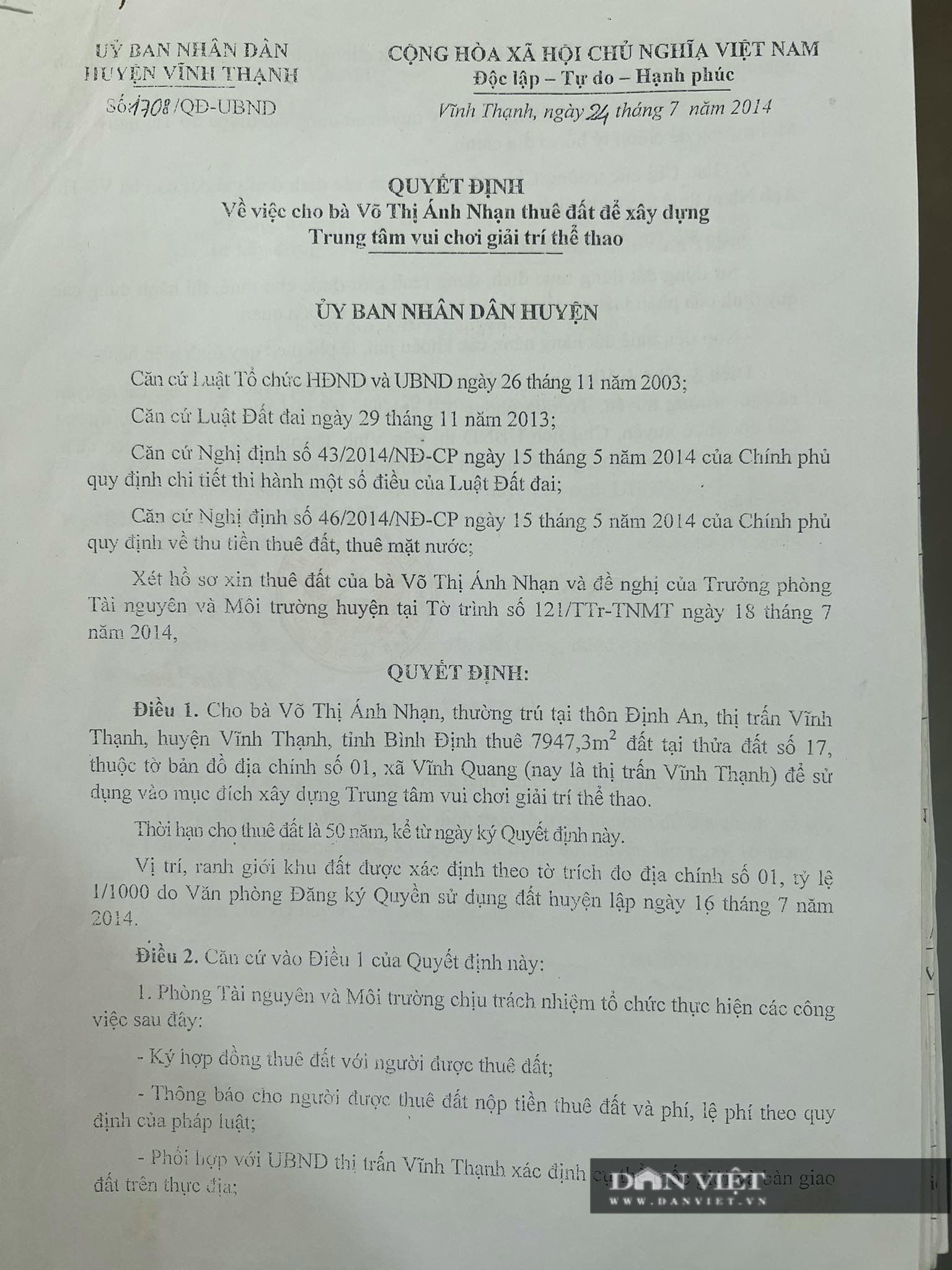 Cho vợ nguyên Chủ tịch huyện ở Bình Định thuê 'đất vàng' trái luật: 'Tham mưu bảo đúng nên tôi ký' - Ảnh 2.