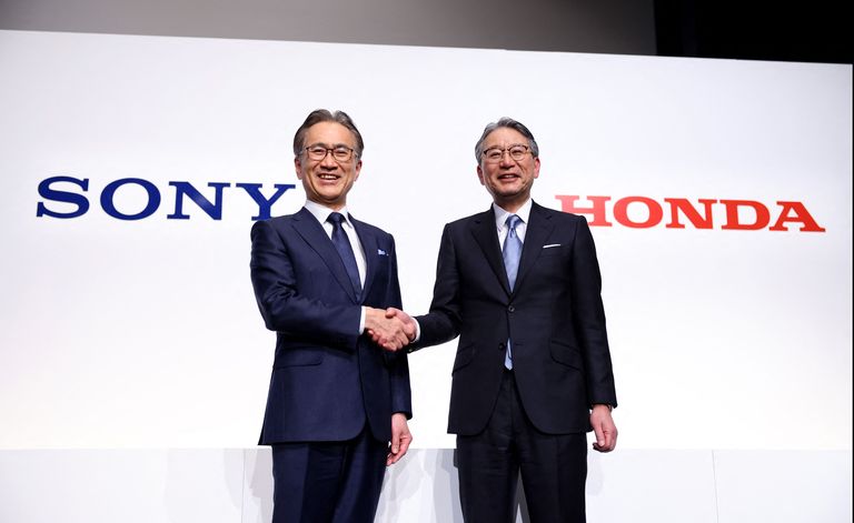 Honda và Sony ký thỏa thuận cho thương hiệu liên doanh xe điện mới. Ảnh: @AFP.