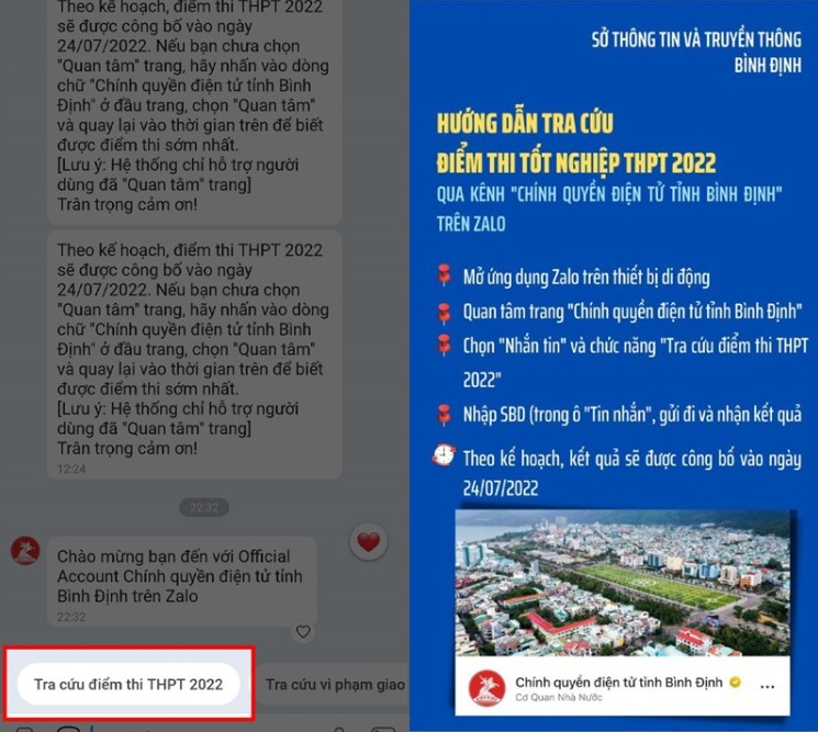 Mẹo dùng Zalo tra cứu điểm thi tốt nghiệp THPT 2022 - Ảnh 2.