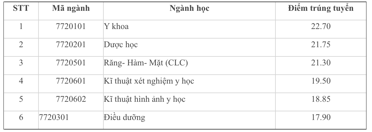 9 thí sinh được tuyển thẳng và điểm chuẩn Đánh giá năng lực vào Trường ĐH Y Dược - Ảnh 2.