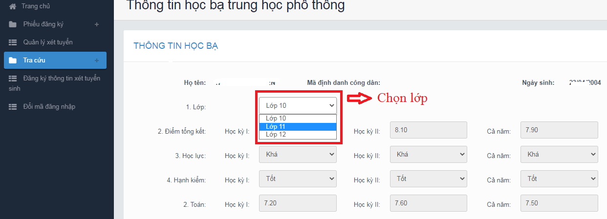 Hướng dẫn xem học bạ THPT và báo sai sót, các trường đủ điều kiện trúng tuyển 2022 - Ảnh 2.