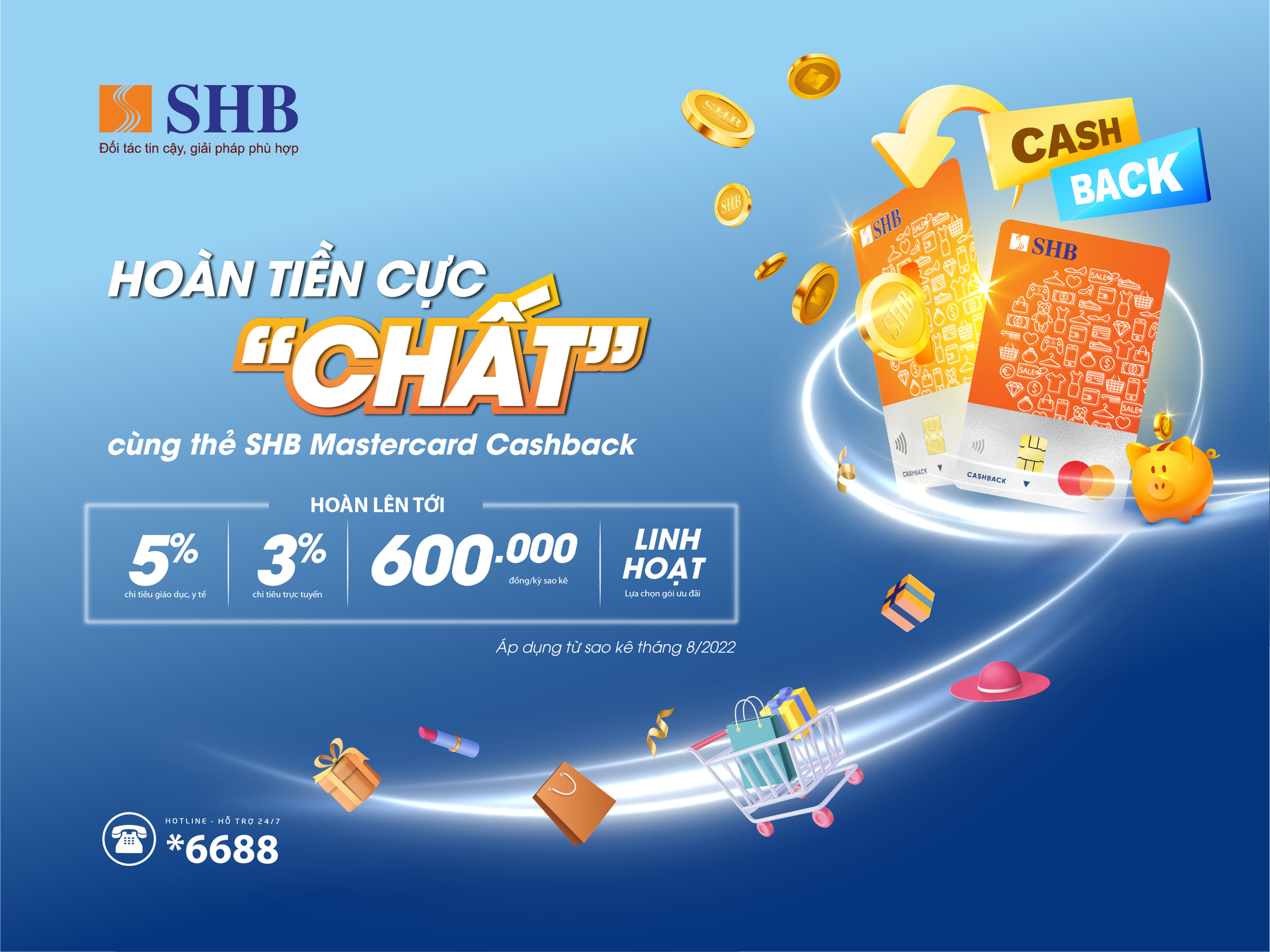 Hoàn tiền cực &quot;chất&quot; cùng thẻ SHB Mastercard Cashback - Ảnh 1.