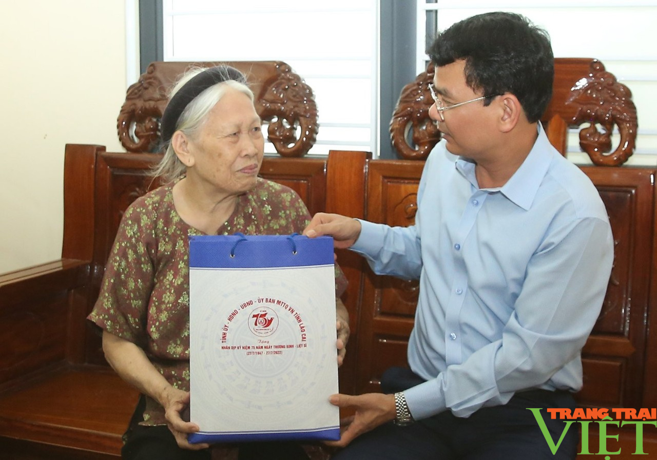 Bí thư Tỉnh ủy Lào Cai thăm, tặng quà các Mẹ Việt Nam anh hùng, gia đình chính sách  - Ảnh 2.