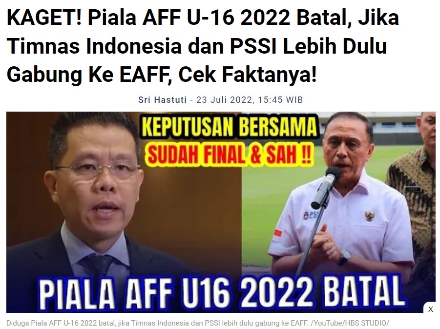 NÓNG: Quyết dứt áo rời AFF, Indonesia hủy luôn giải U16 Đông Nam Á ngay sát ngày thi đấu? - Ảnh 1.