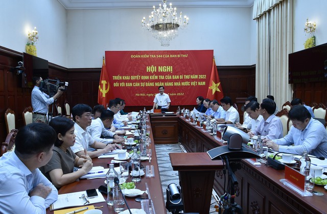 Đoàn kiểm tra của Ban Bí thư kiểm tra Ban Cán sự Đảng Ngân hàng Nhà nước Việt Nam - Ảnh 3.