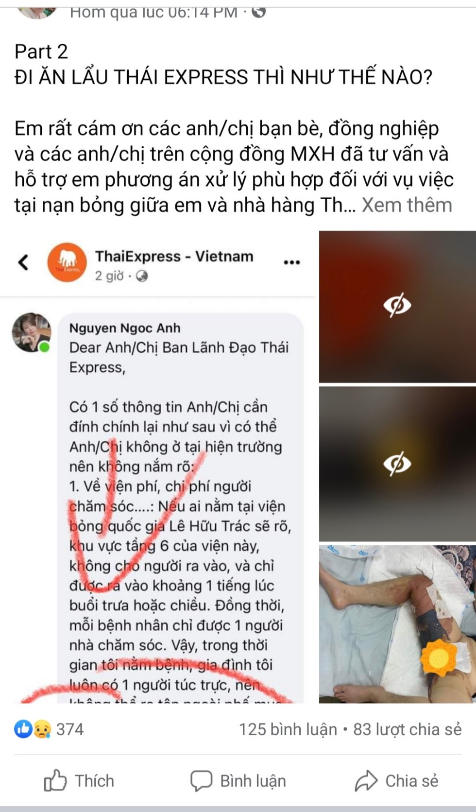 Nhân viên Thai Express bị tố đổ nguyên nồi lẩu vào người khách - Ảnh 7.