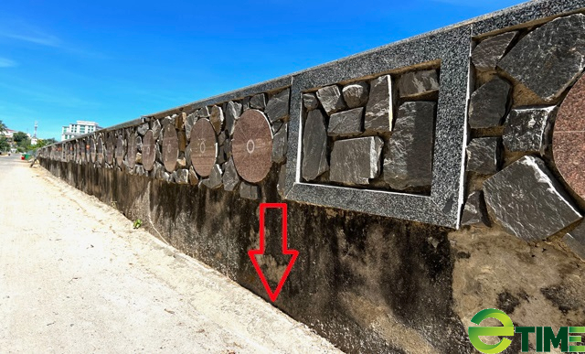 Quảng Ngãi:
“Bí ẩn” dự án trang trí vuông – tròn triệu đô trên vách tường đường phía Nam Lý Sơn
 - Ảnh 1.