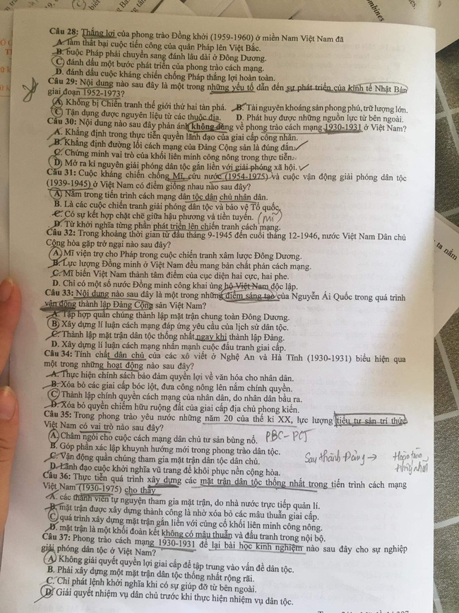 Đề thi môn Lịch sử tốt nghiệp THPT năm 2021 và đáp án tất cả các mã đề - Ảnh 3.