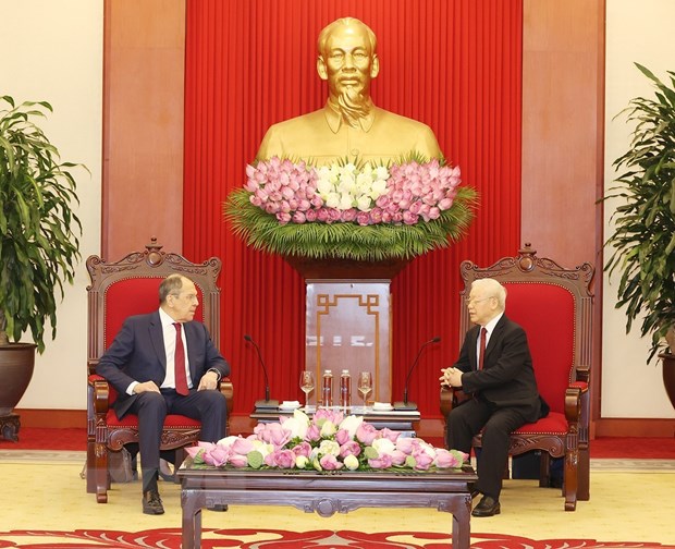 Tổng Bí thư Nguyễn Phú Trọng lắng nghe quan điểm của Ngoại trưởng Nga Lavrov về Ukraine - Ảnh 2.
