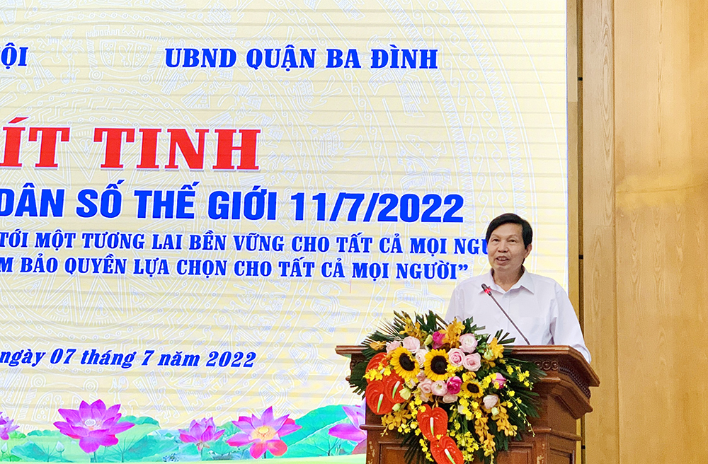 Hà Nội mít tinh kỷ niệm Ngày Dân số thế giới 11/7 - Ảnh 1.