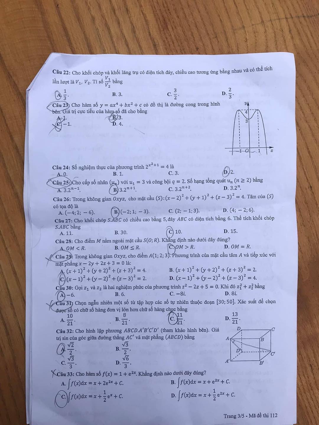 Đề thi môn Toán tốt nghiệp THPT 2022 chính xác nhất - Ảnh 15.