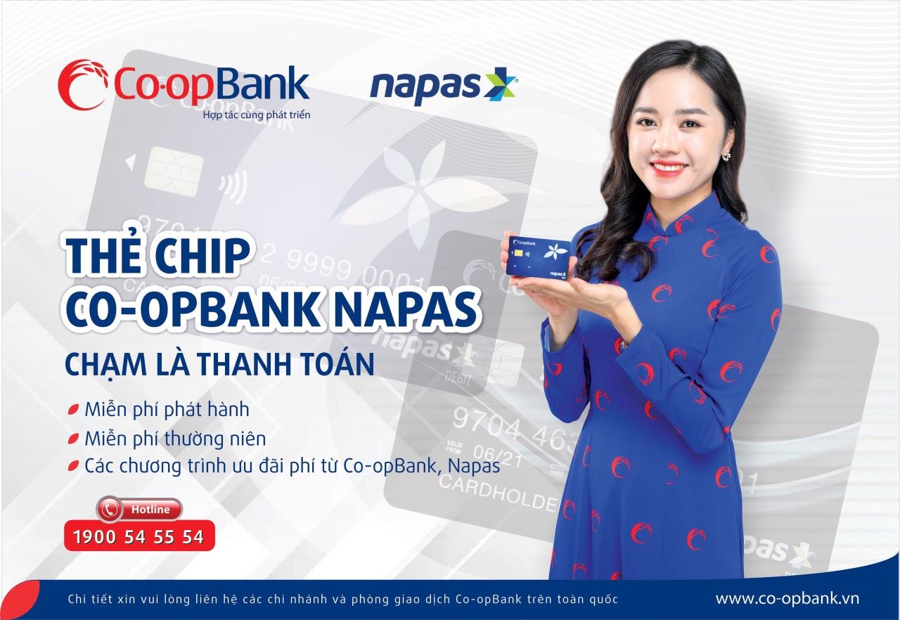 Co-opBank miễn phí chuyển đổi và phát hành thẻ chip Co-opBank Napas - Ảnh 1.