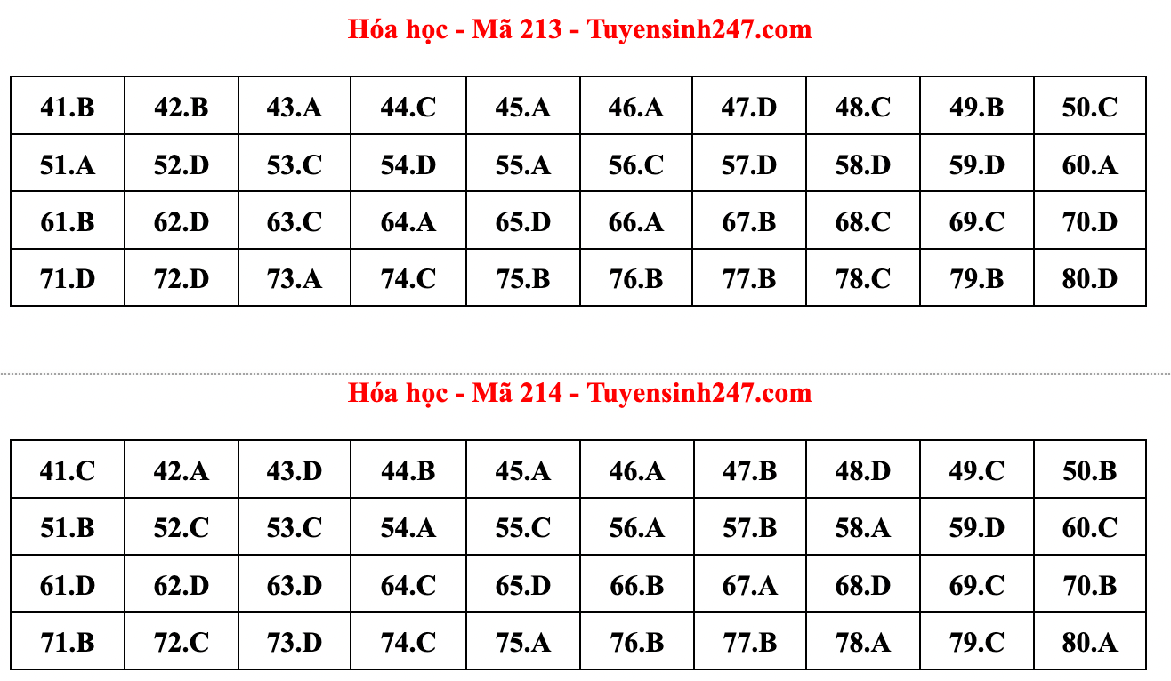 Gợi ý đáp án đề thi môn Hóa học tốt nghiệp THPT năm 2022 - Ảnh 2.