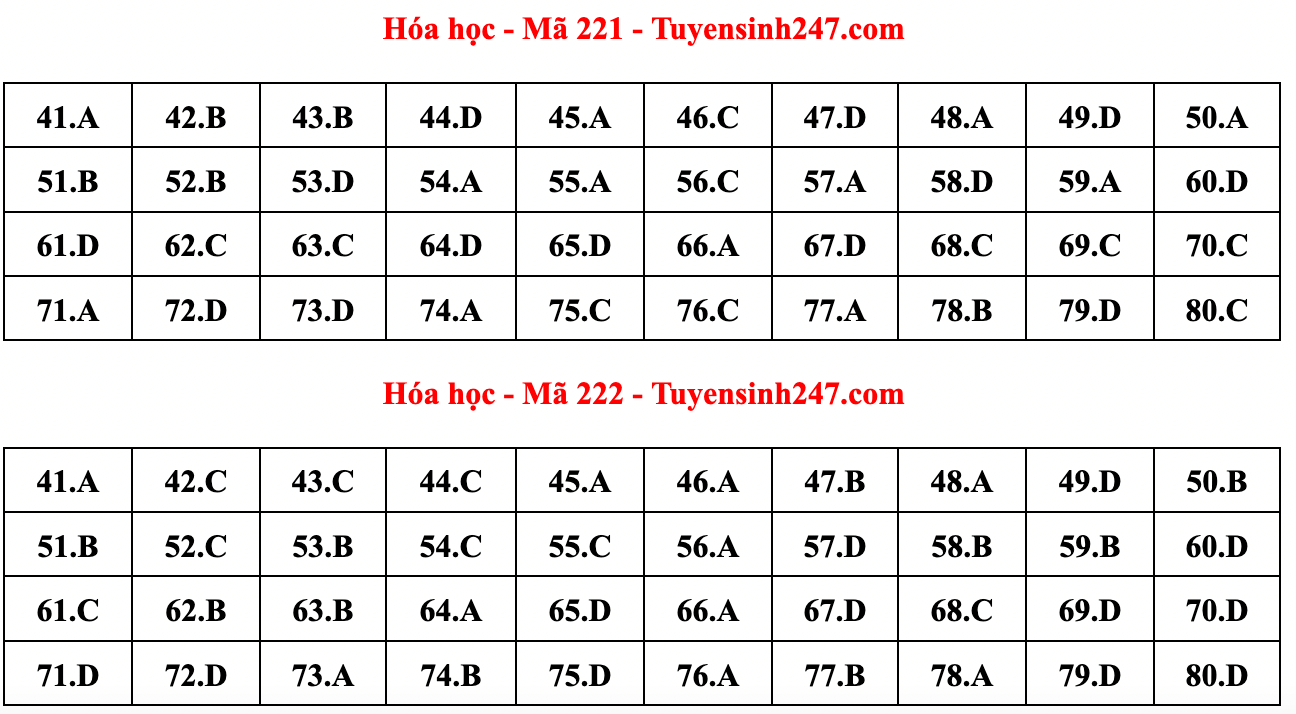 Gợi ý đáp án đề thi môn Hóa học tốt nghiệp THPT năm 2022 - Ảnh 4.