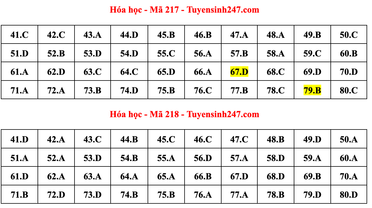 Gợi ý đáp án đề thi môn Hóa học tốt nghiệp THPT năm 2022 - Ảnh 8.