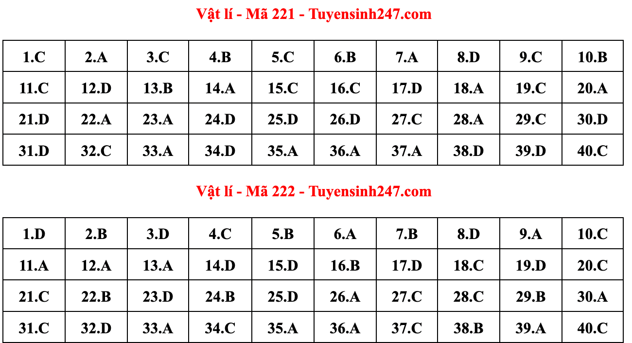 Gợi ý đáp án đề thi môn Vật lý tốt nghiệp THPT năm 2022 - Ảnh 2.