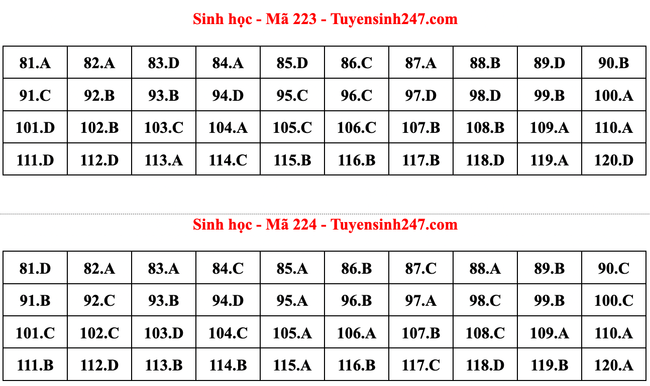 Gợi ý đáp án đề thi môn Sinh học tốt nghiệp THPT năm 2022 - Ảnh 8.