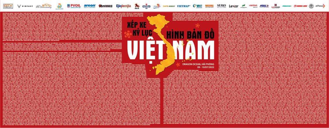 Hải Phòng: 1700 chiếc xe hơi “Xếp xe kỷ lục hình bản đồ Việt Nam” - Ảnh 2.