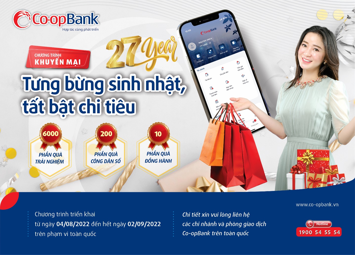 Co-opBank triển khai chương trình khuyến mại “Tưng bừng sinh nhật, tất bật chi tiêu” - Ảnh 1.