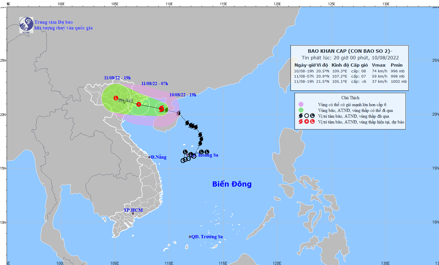 Trực tiếp bão số 2: Tâm bão cách Quảng Ninh 180km, cách Nam Định 300km - Ảnh 1.