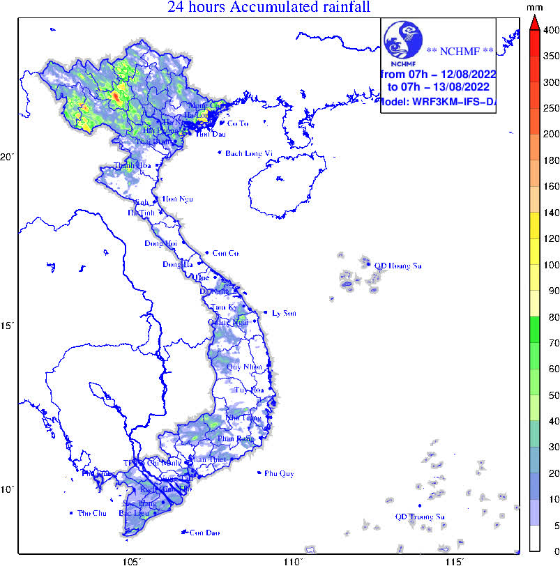 Dự báo thời tiết ngày 12/8: Áp thấp nhiệt đới gây mưa lớn toàn miền Bắc, Hà Nội mưa đến bao giờ? - Ảnh 1.