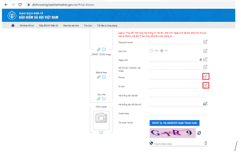 Cách cập nhật, thay đổi số điện thoại, địa chỉ e-mail ứng dụng VssID- BHXH số - Ảnh 2.