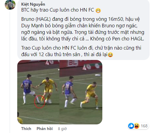 HAGL thua Hà Nội FC, nhiều CĐV &quot;trách móc&quot; trọng tài Ngô Duy Lân - Ảnh 2.