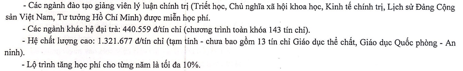 Tổng hợp chi tiết học phí các trường đại học ở Hà Nội năm 2022 mới nhất - Ảnh 6.